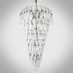 Grand cascading shatterproof acrylic icicle waterfall multi-tiered chandelier for high ceiling staircase and luxury villa foyer