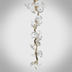 Modern luxury multi-ring LED chandelier with anti-glare glass shades for high ceiling hotel lobby