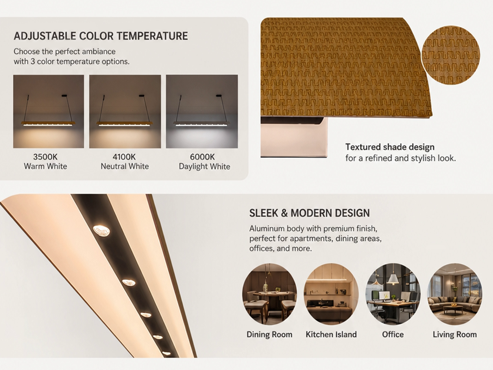 Modern Kitchen Island Suspension Lamp