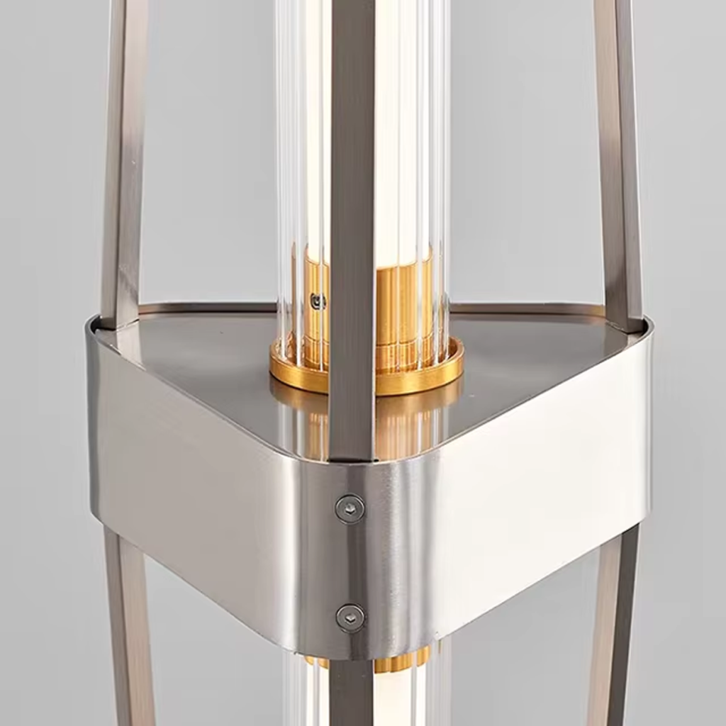 Modern Fluted Glass Cylinder Hanging Lamp