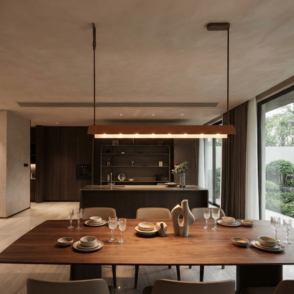 Linear Pendant Light for Dining Table