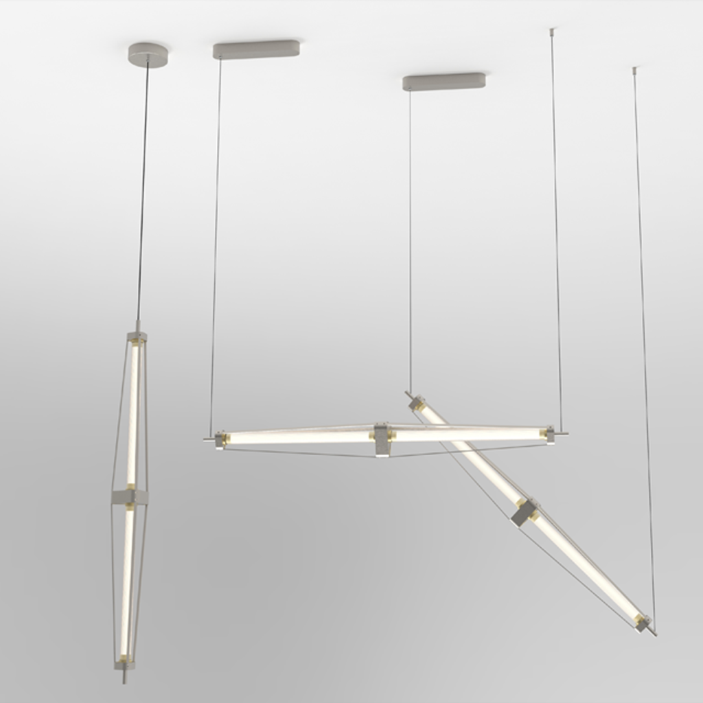 Luxury Ribbed Glass Suspension Light
