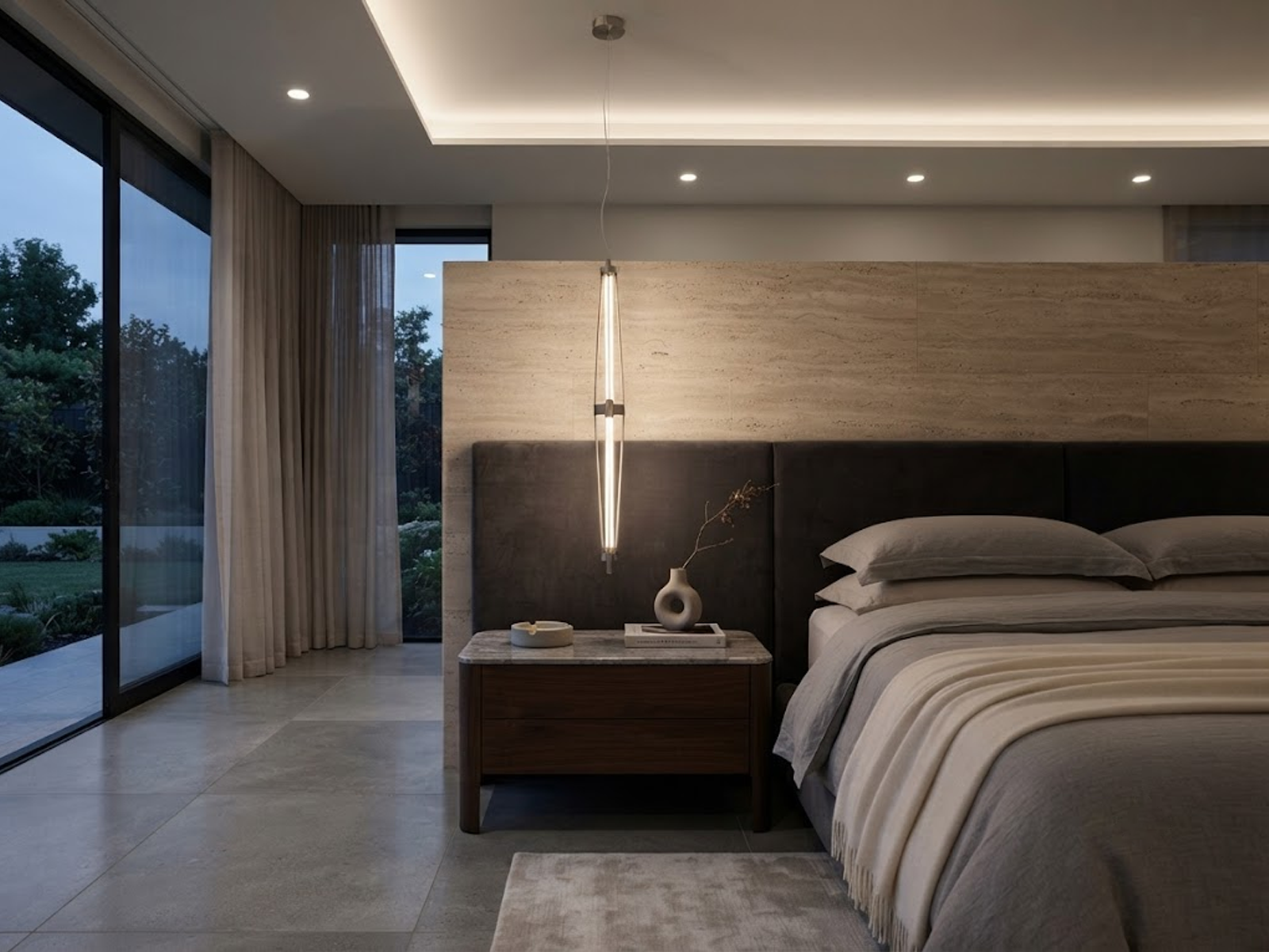 Luxury Ribbed Glass Suspension Light