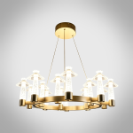 modern villa foyer crystal ring pendant