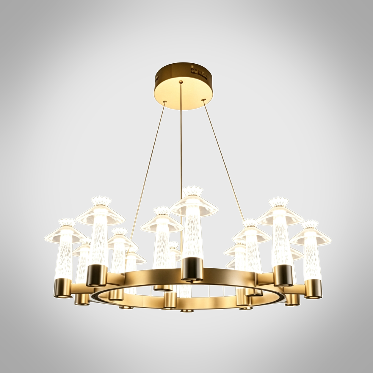 modern villa foyer crystal ring pendant