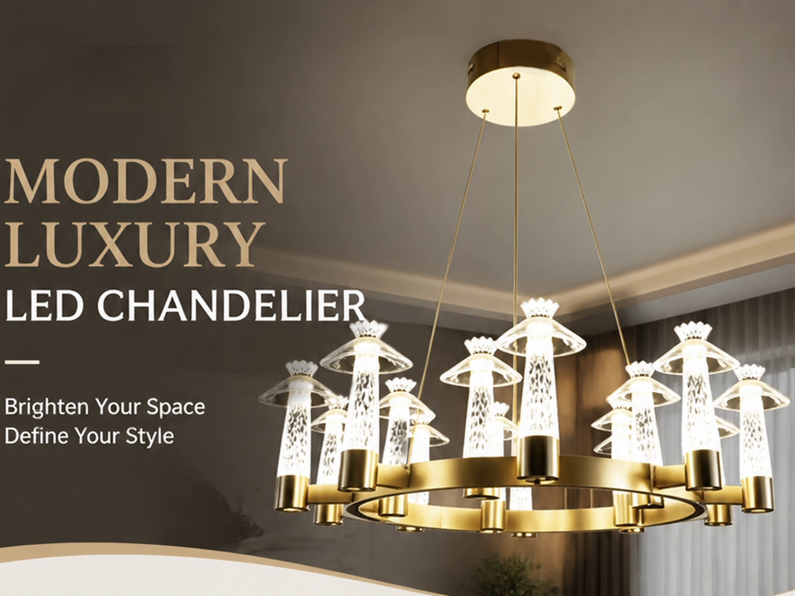 modern villa foyer crystal ring pendant