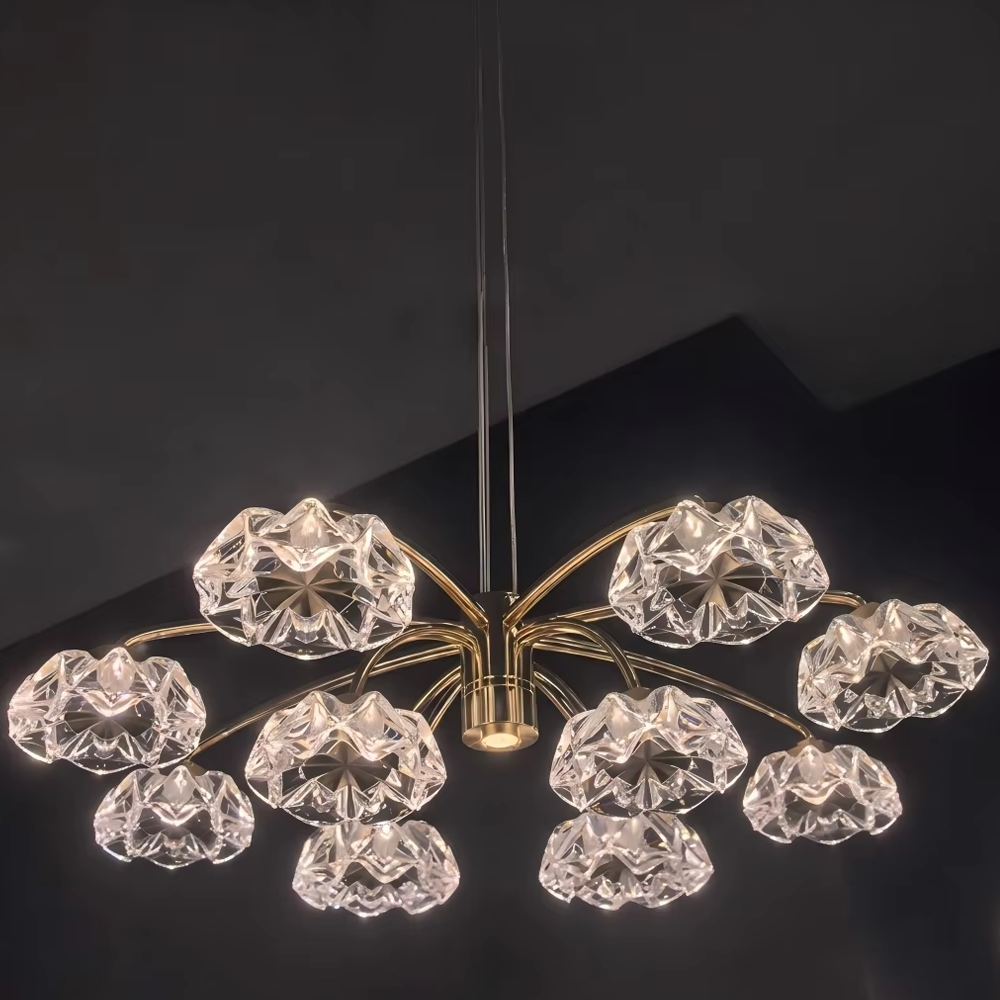 modern-acrylic-flower-pendant-light-in-living-room