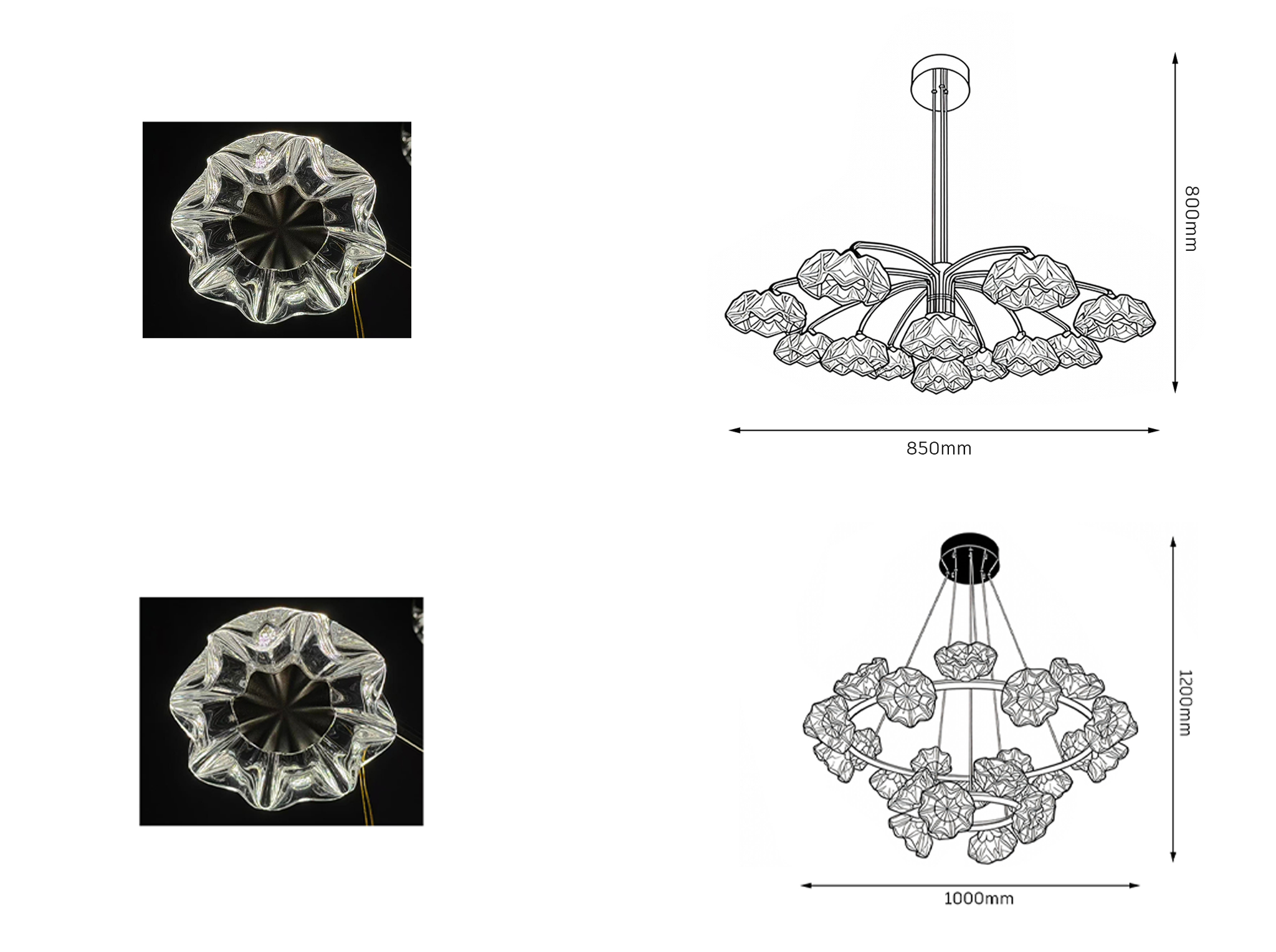modern-acrylic-flower-pendant-light-in-living-room