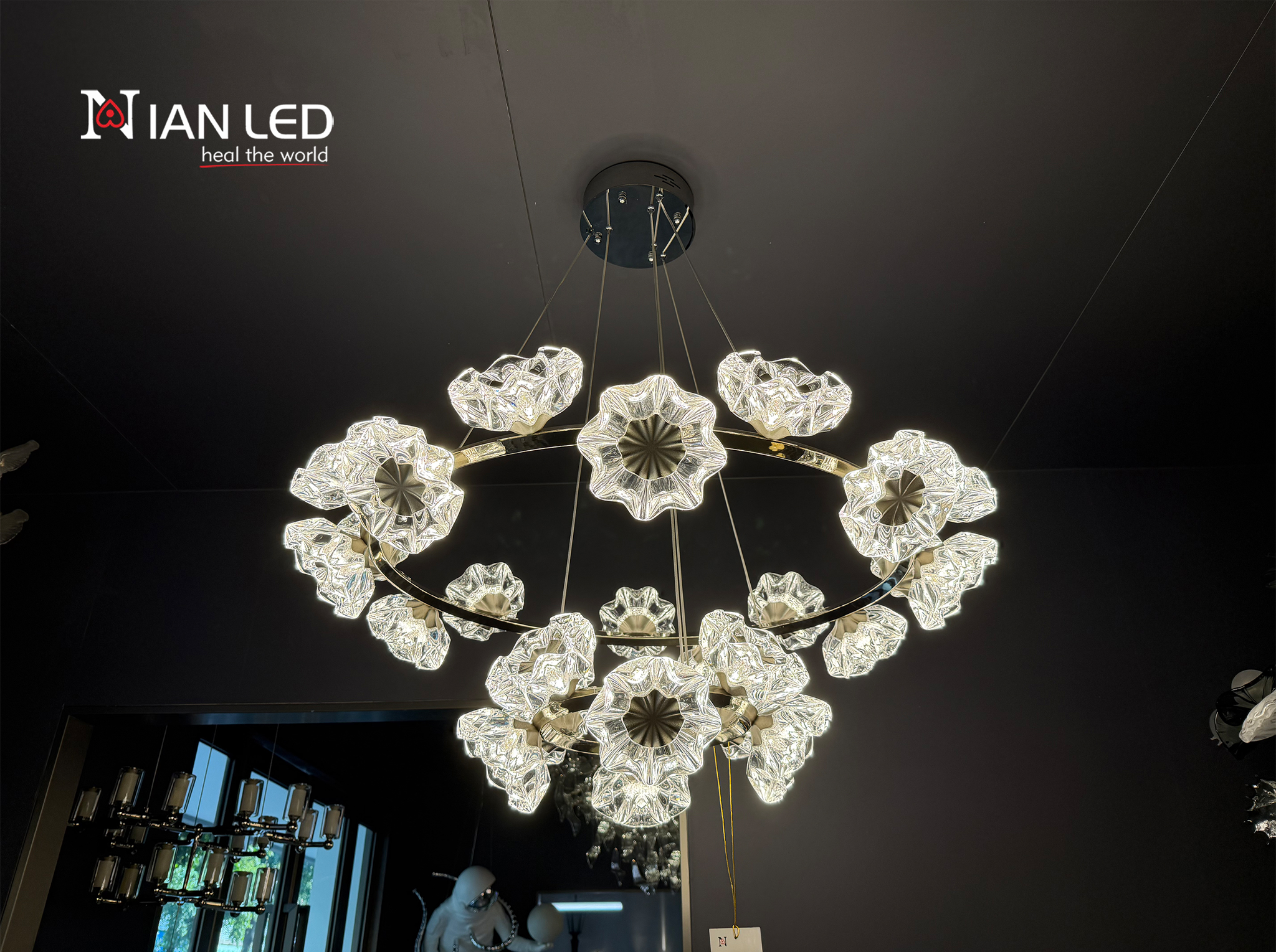 modern-acrylic-flower-pendant-light-in-living-room